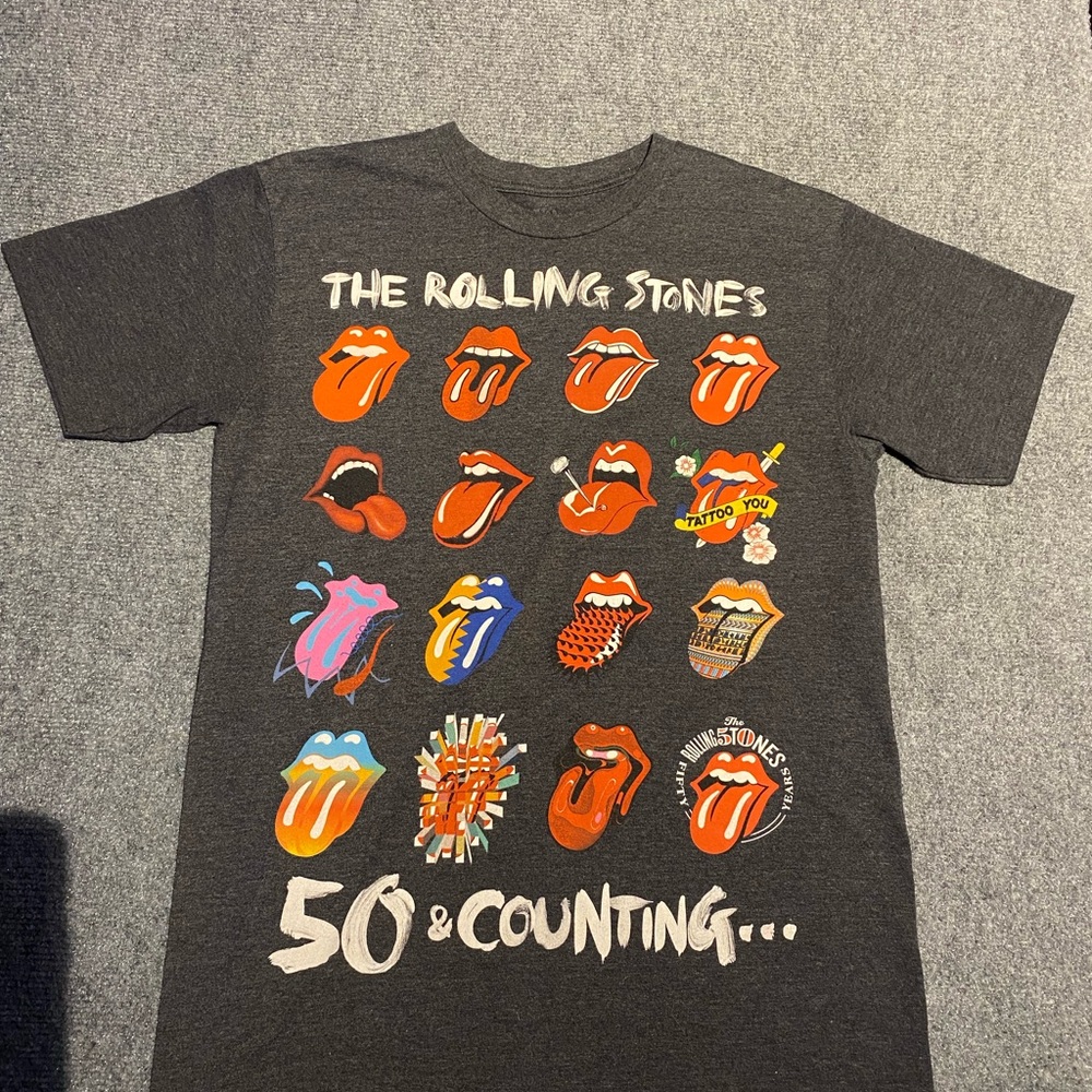The Rolling Stones 2013 tour 50‎ Years & Counting grey tee men’s M